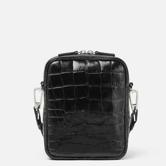 Versace croc effect leather Medusa biggie logo monogram crossbody bag NEW - Picture 2 of 10